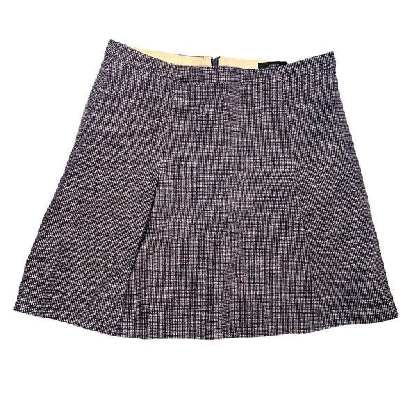 J. Crew Navy Cotton Tweed Career Skirt - Picture 1 of 6